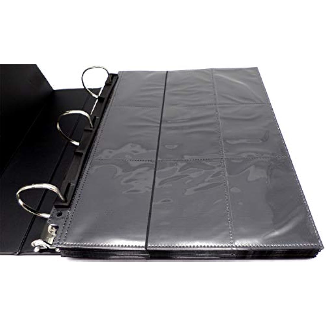 docsmagic.de 3-Ring Card Album with 50 18-Pocket Sideloading Pages - Black