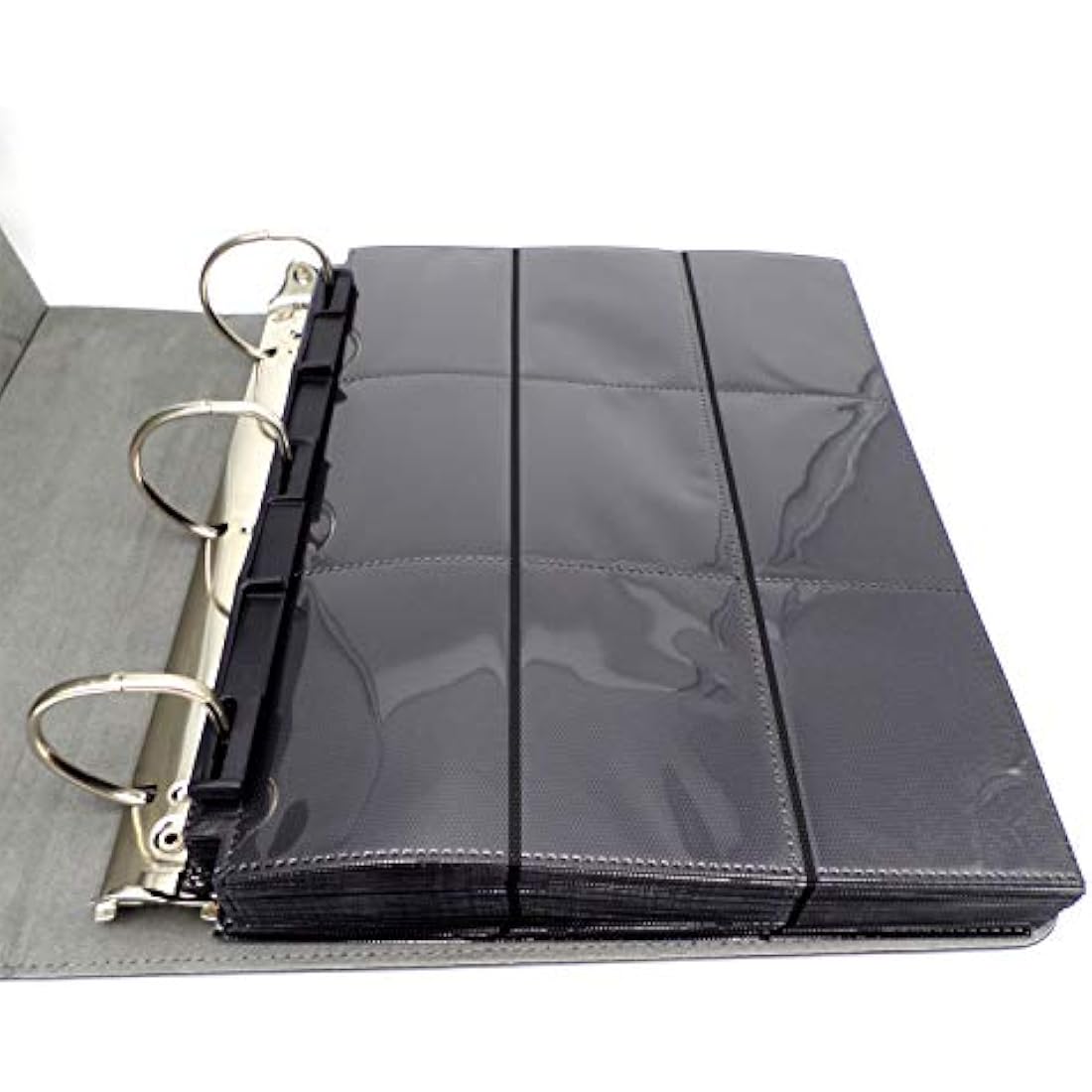 docsmagic.de 3-Ring Premium Card Album Black with 50 Sideloading Pages