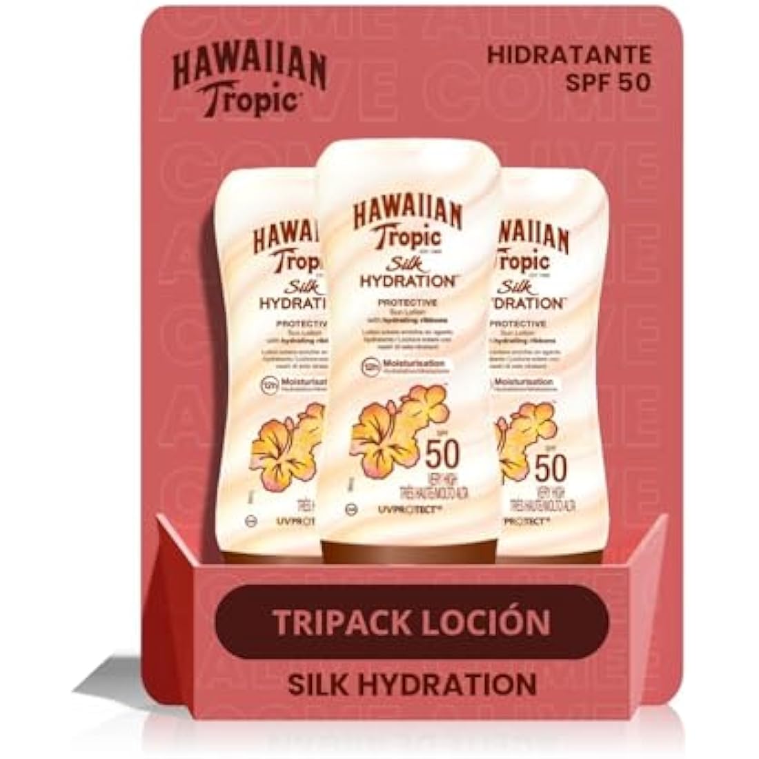 Hawaiian Tropic Silk Hydration SPF 50 Sunscreen Lotion - 3 x 180ml