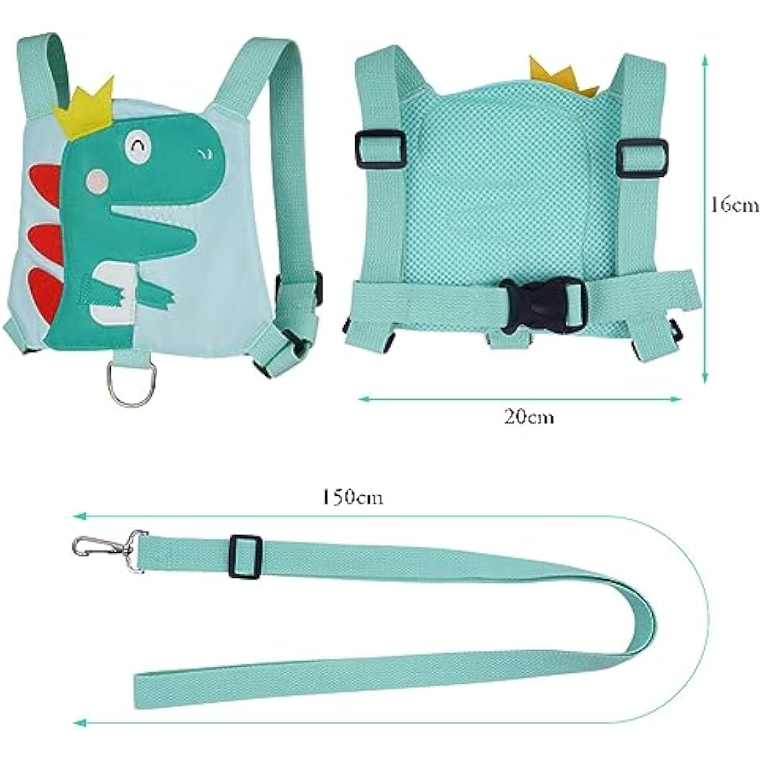 Baby Reins – Dinosaur Toddler Safety Harness & Leash, Green