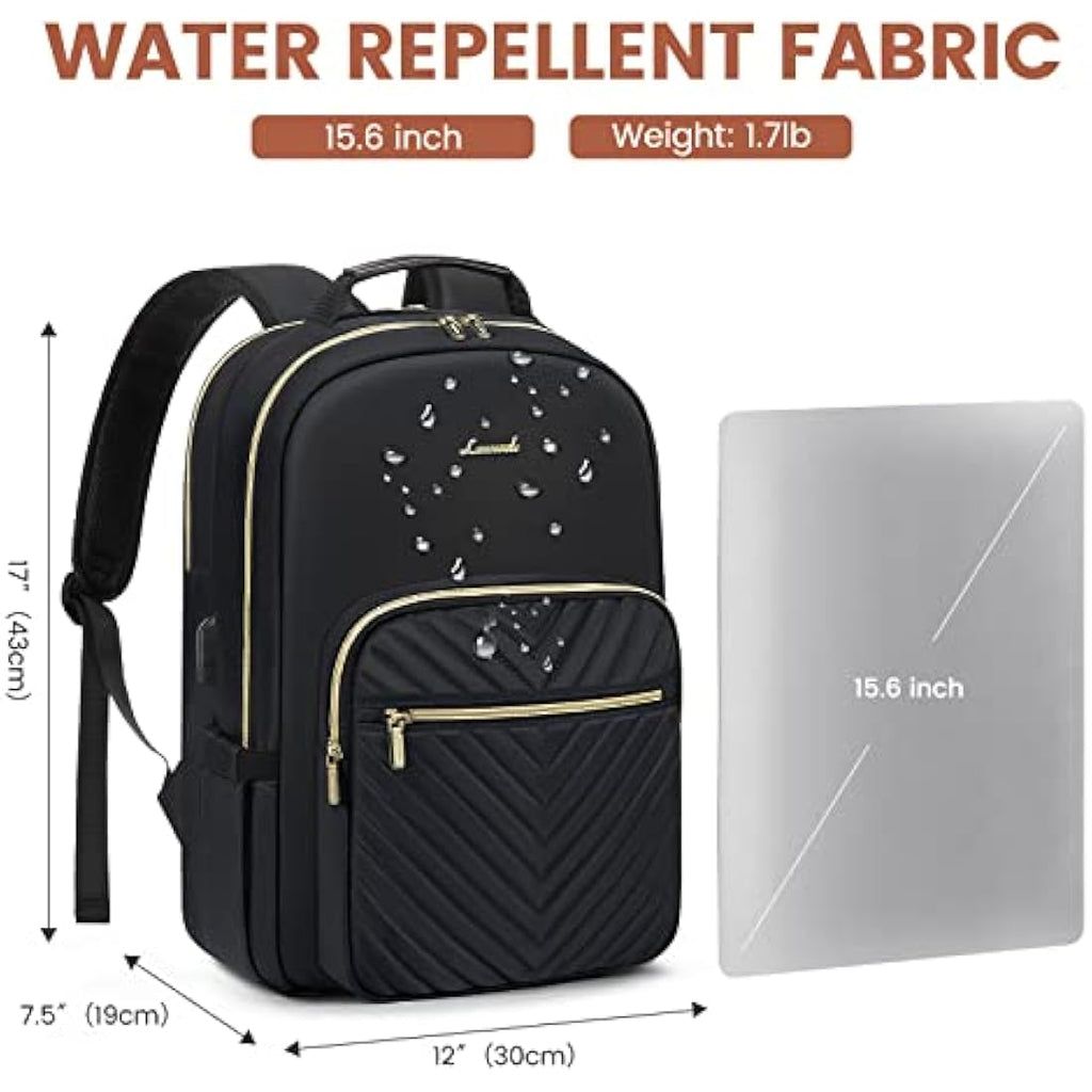LOVEVOOK Laptop Backpack for Women | 15.6 Inch Waterproof Travel Bag
