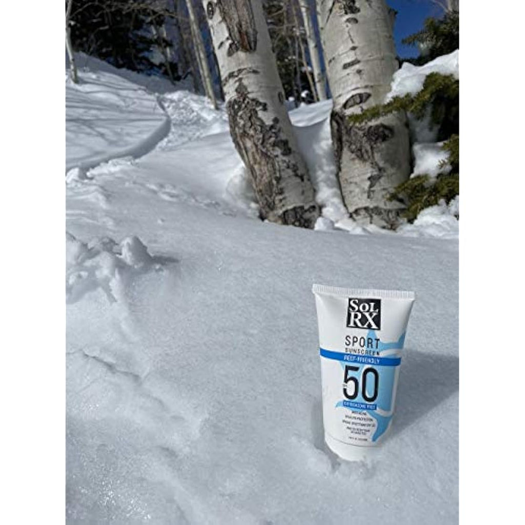 SolRX SPORT SPF 50 Sunscreen – Oxybenzone Free Water Resistant – 3.4 oz