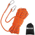NewDoar 10mm Static Climbing Rope – 18KN Safety Cord with 2 Carabiners