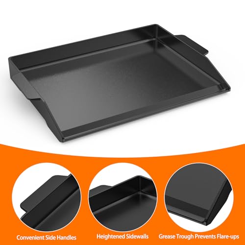 Onlyfire Enamelled Cast Iron Griddle Plancha | 23x16 Non-Stick Grill Plate
