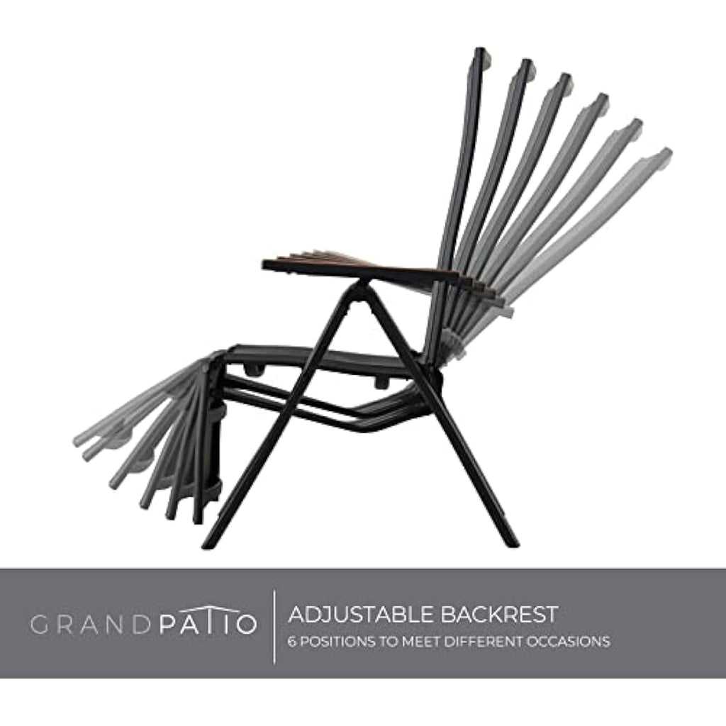 Grand Patio Foldable Sun Lounger – 6-Position Aluminum Garden Chair