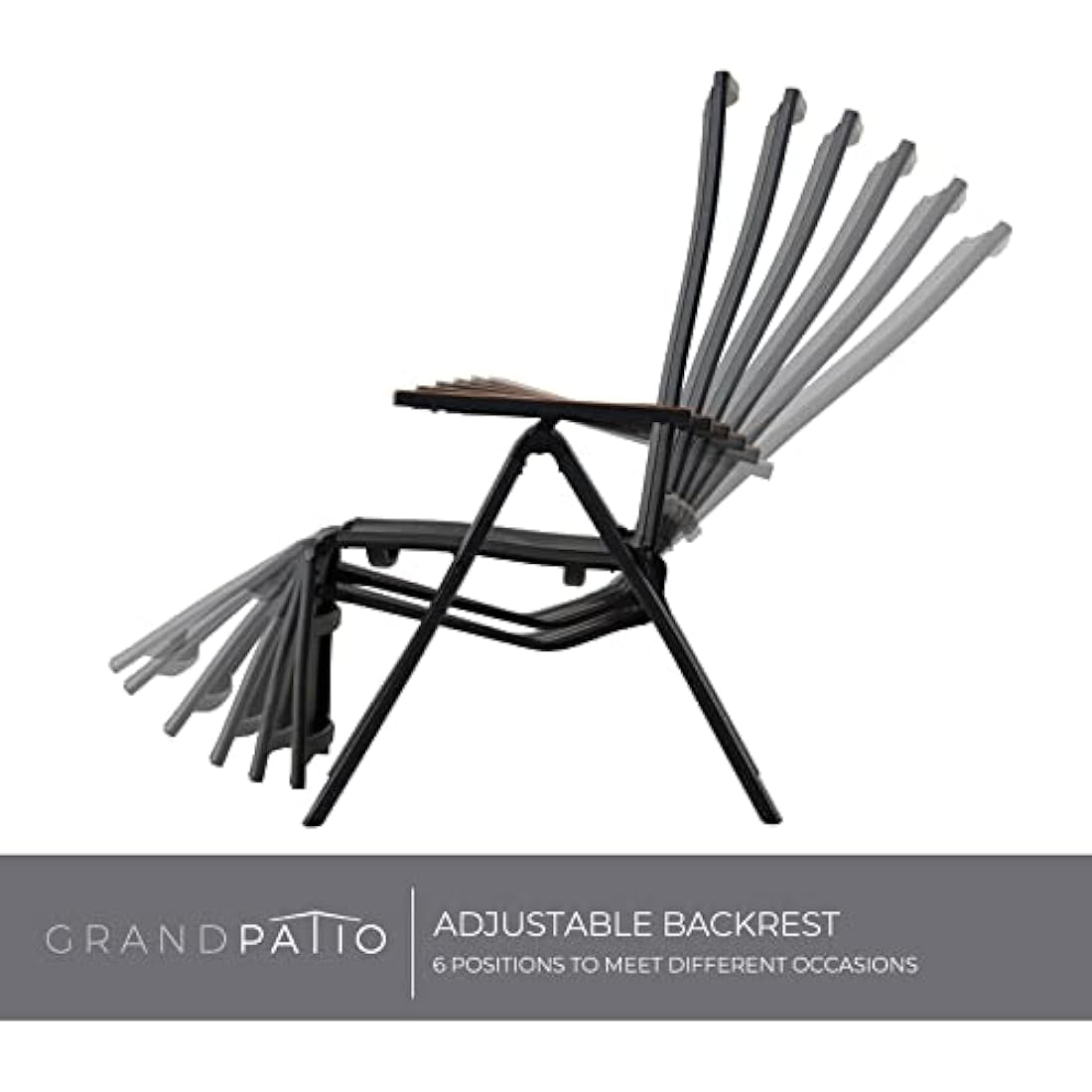 Grand Patio Foldable Sun Lounger – 6-Position Aluminum Garden Chair