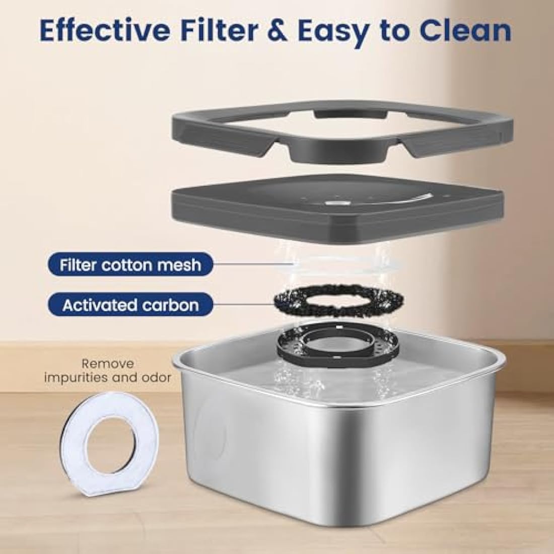 PETTOM 4.5L Stainless Steel Dog Water Bowl – Non-Spill & Splash Proof