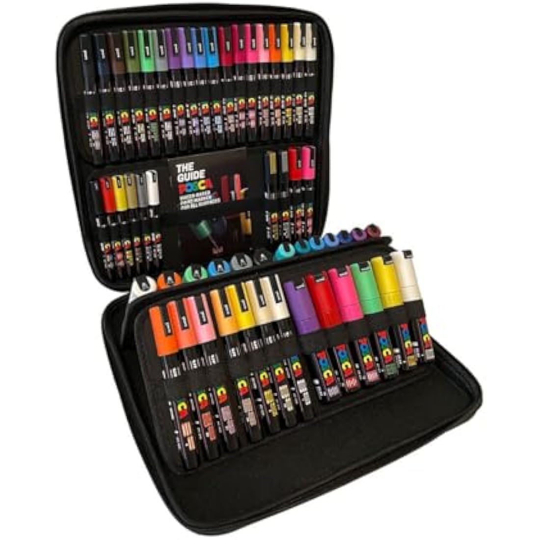 Posca Paint Pens Set of 54 – Multi-Surface Water-Based Markers with Case