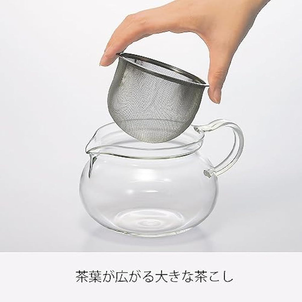 Hario Chacha Kyusu-Maru Glass Teapot – 700ml Japanese Tea Brewer