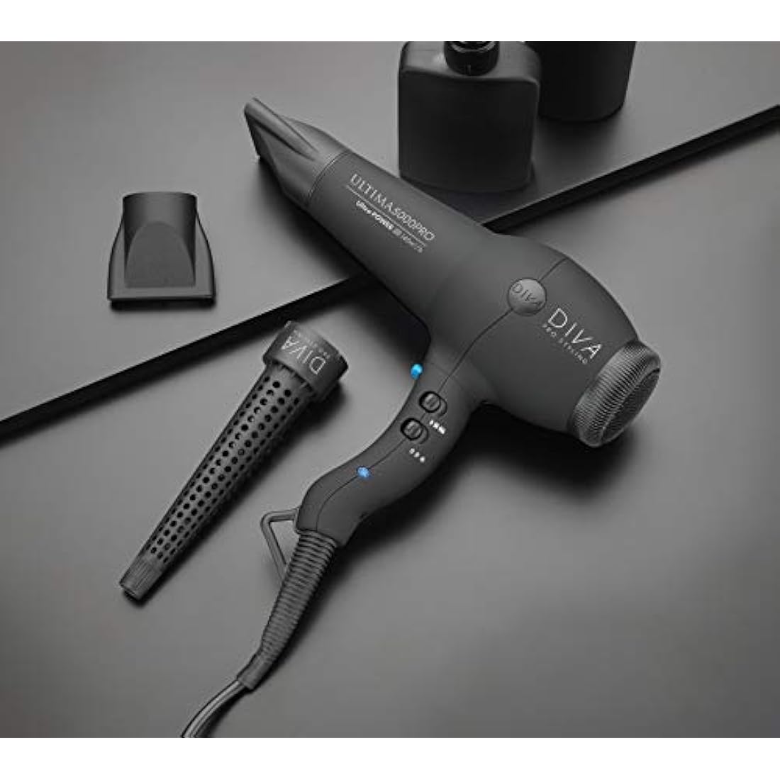 Diva Pro Styling Ultima 5000 Pro Dryer | 2200W Ionic Hairdryer - Black