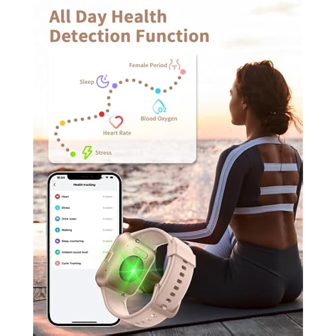 Women's Smart Watch – 1.8" Alexa & Bluetooth Call Fitness Tracker