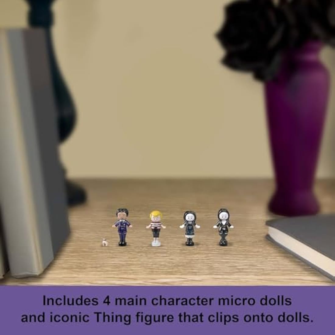 Polly Pocket The Addams Family Collector Compact Playset with 4 Dolls