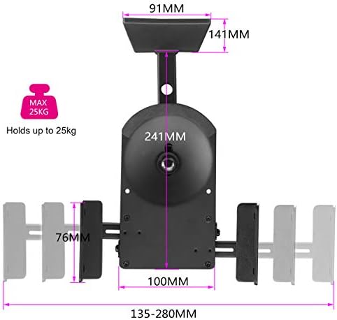 Suptek Dual Side Clamping Speaker Wall Mounts | Adjustable 25kg (2 Pack)