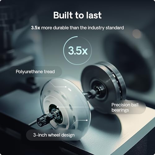 Jolof Store Office Chair Wheels – 11x22mm Rubber Castors, 250kg – Set of 5