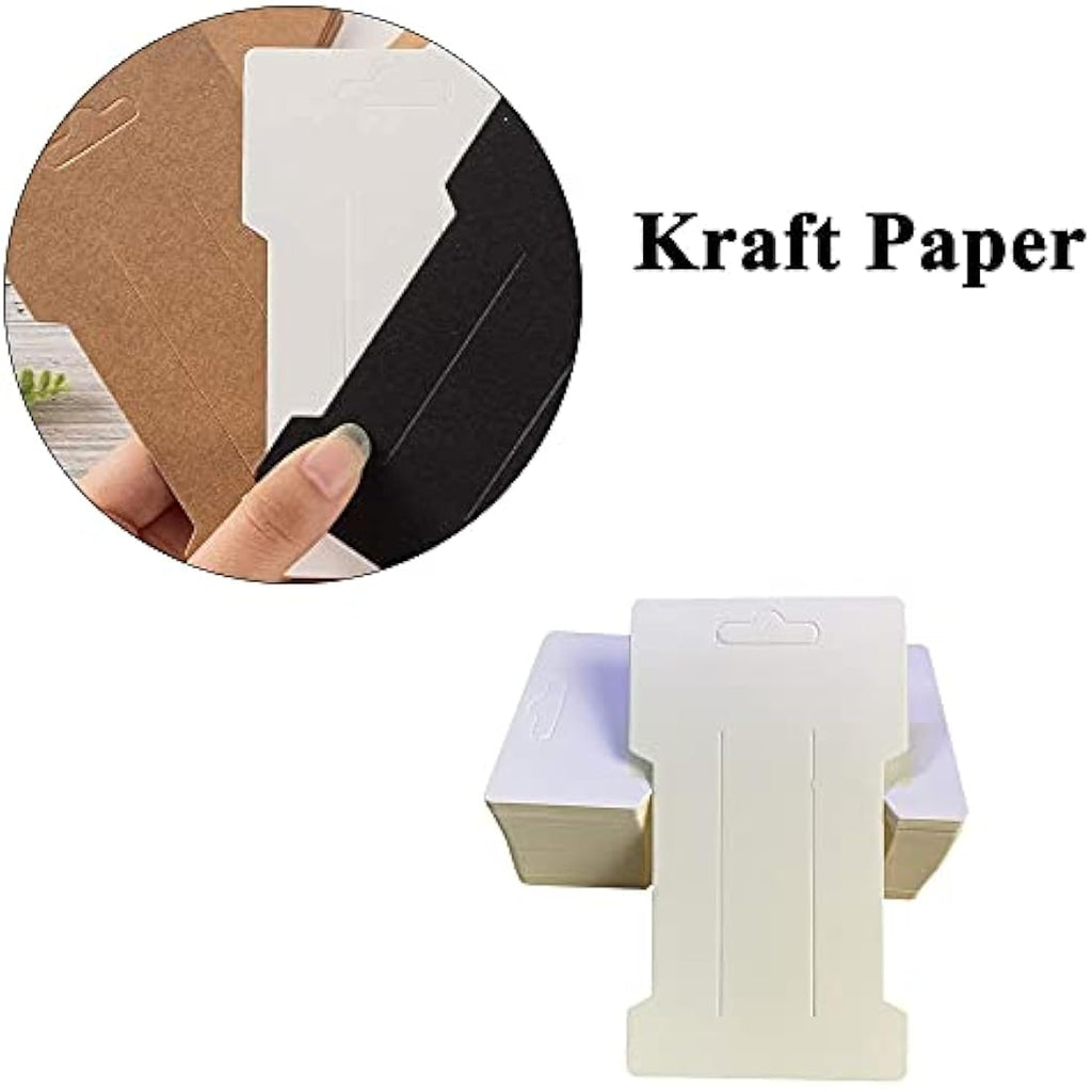 120 Pcs Hair Clip Display Cards | Kraft Paper Hairpin Cards