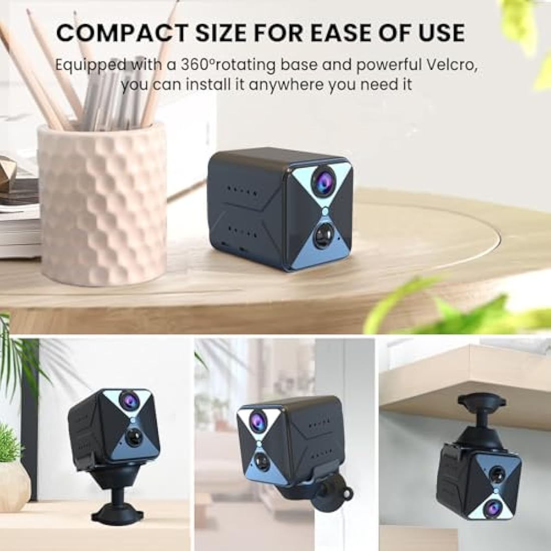 Javiscam WiFi Hidden Spy Camera – 1080p Wireless Nanny Cam with Night Vision
