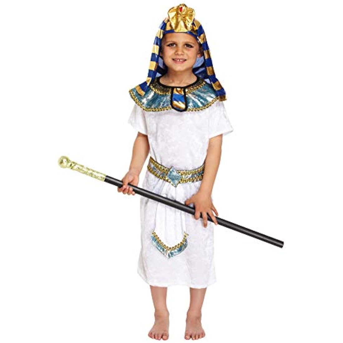 Henbrandt Egyptian Pharaoh Costume for Boys - King Outfit (Medium)