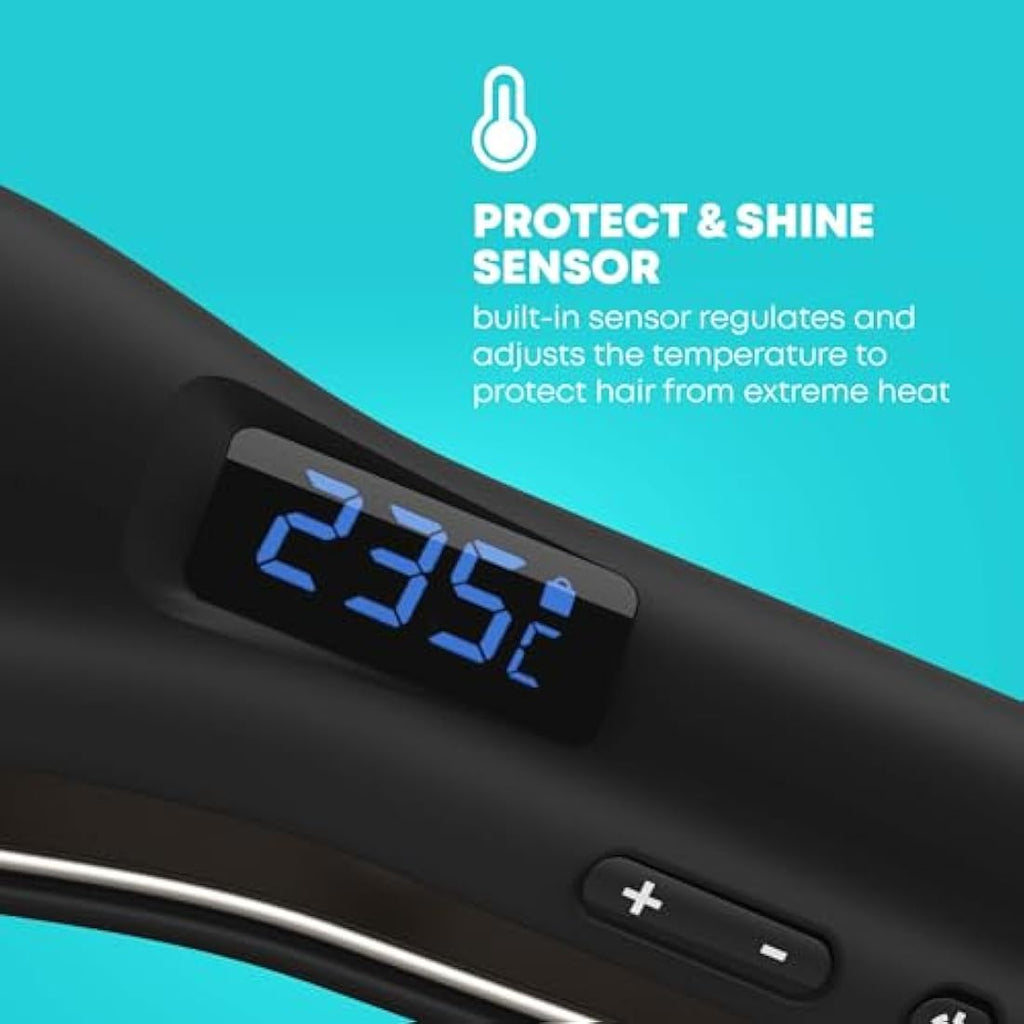 REVAMP Hydro Shield X Shine Ceramic Hair Straighteners | Ionic Heat Protection