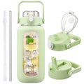 HYDRAGLAZIC 2L Glass Water Bottle | 2 Liter Large Jug with Silicone Sleeve