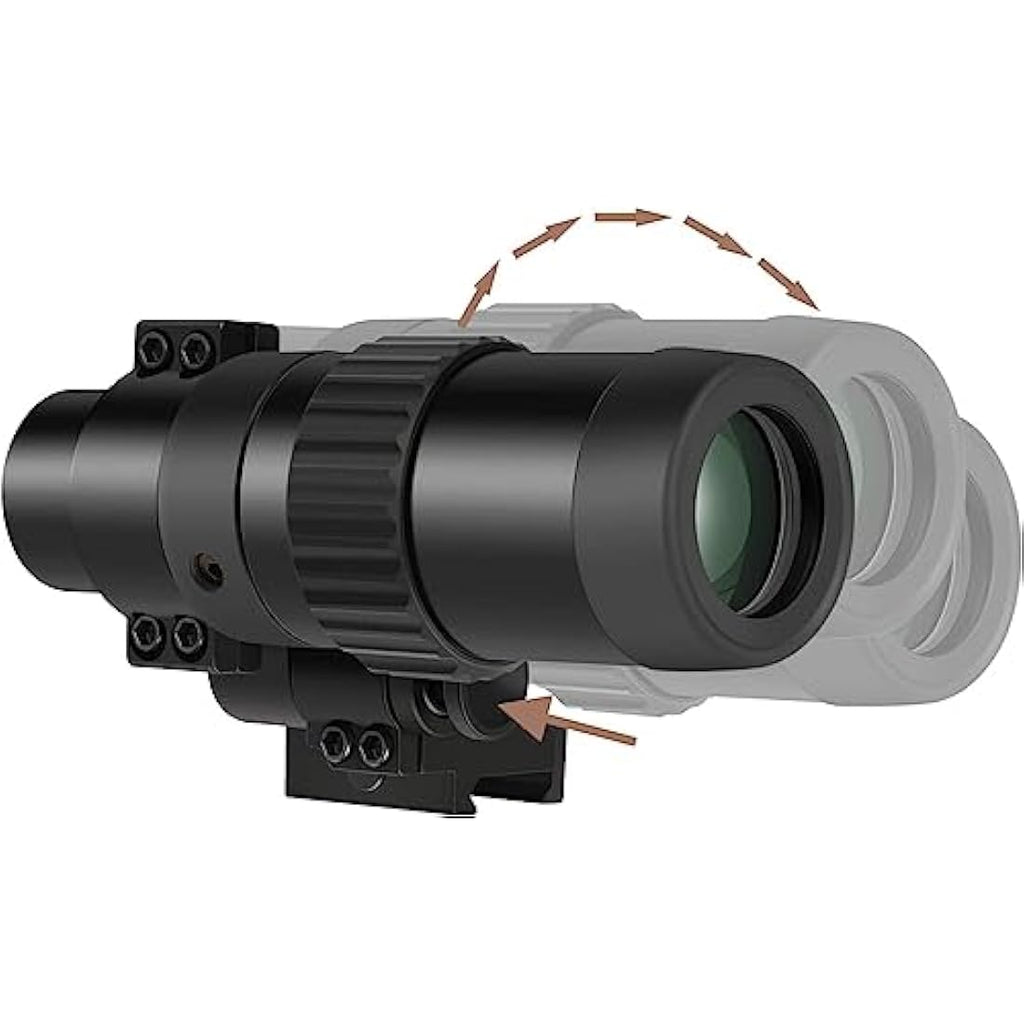 Feyachi M36 1.5X-5X Red Dot Sight Magnifier with Flip-to-Side Mount