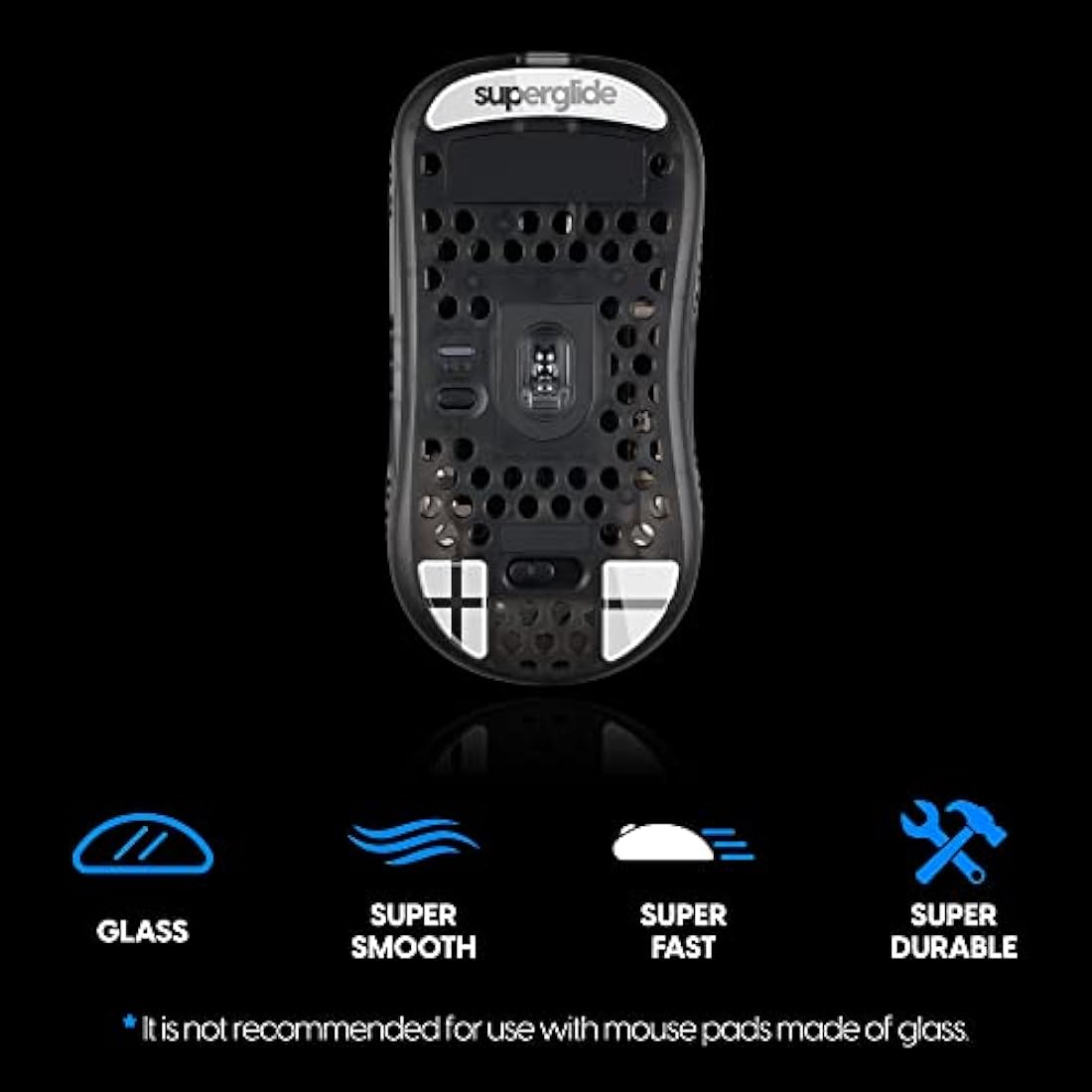 Superglide Glass Mouse Skates for Xtrfy MZ1 Wireless – Durable Feet