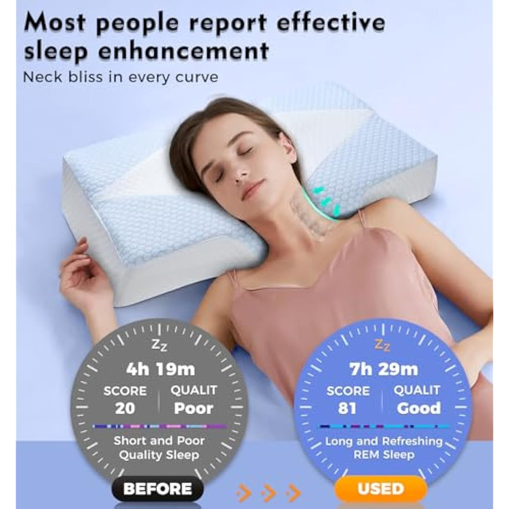 Hydomi Ergonomic Memory Foam Cervical Pillow for Neck Pain Relief