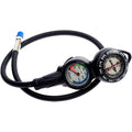 Cressi 2-Gauge Diving Console | Compass and Pressure Gauge - Black