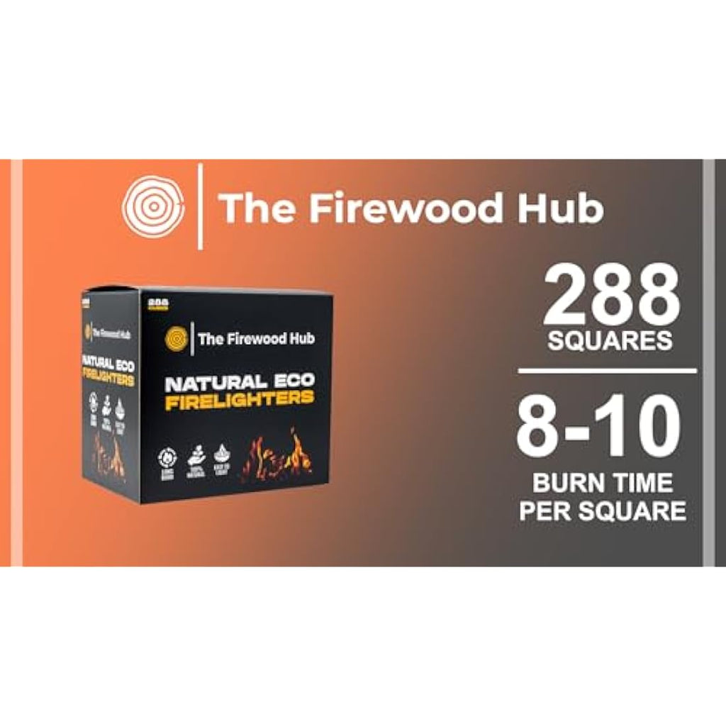 Natural Firelighters – 288 Pack Eco Wood & Wax Fire Lighters