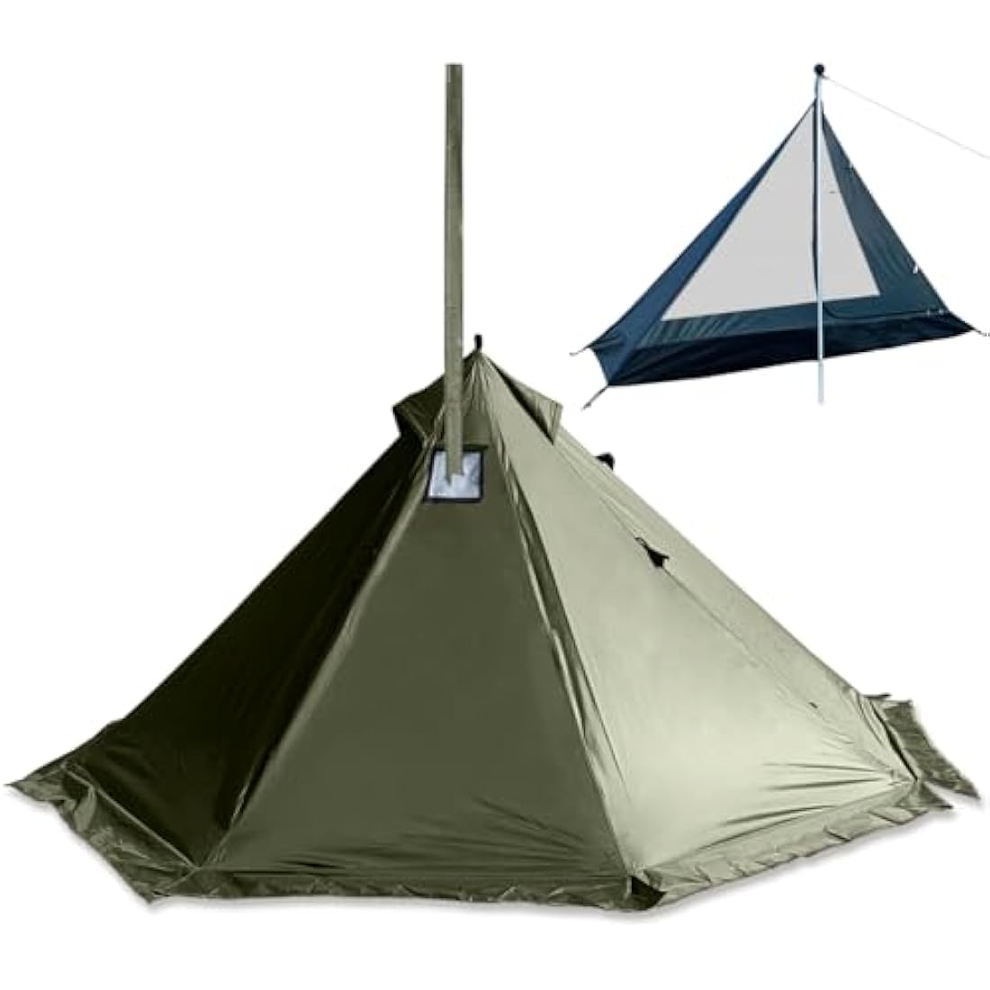 Top Lander 4-Season Hot Tent with Stove Jack – 210D Oxford Teepee