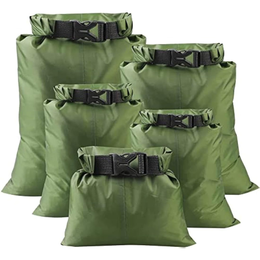kuou 5-Piece Waterproof Dry Bag Set – Lightweight Polyester Sacks