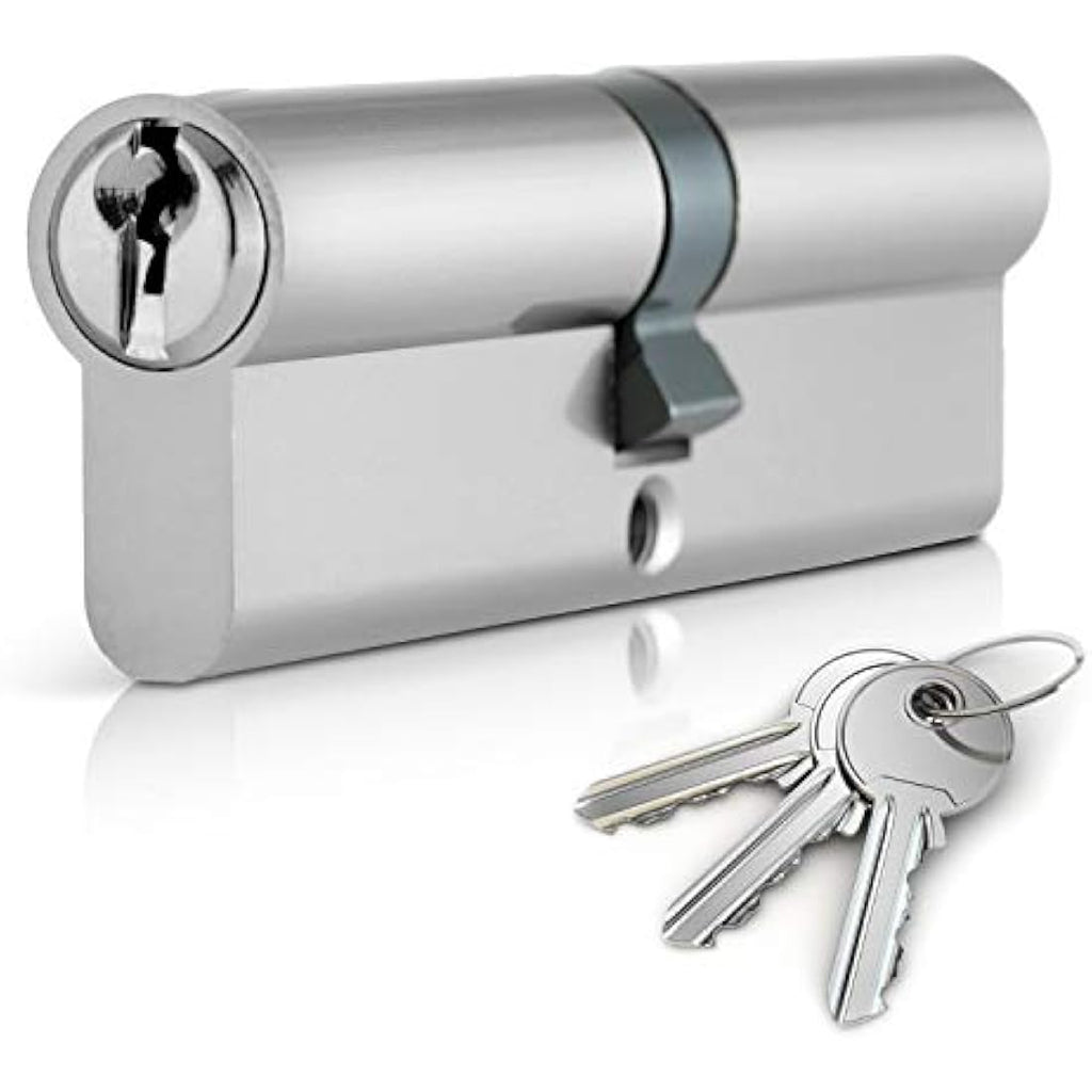 XFORT Euro Cylinder Door Lock 45/50 (95mm) | Anti-Bump & Anti-Drill Chrome