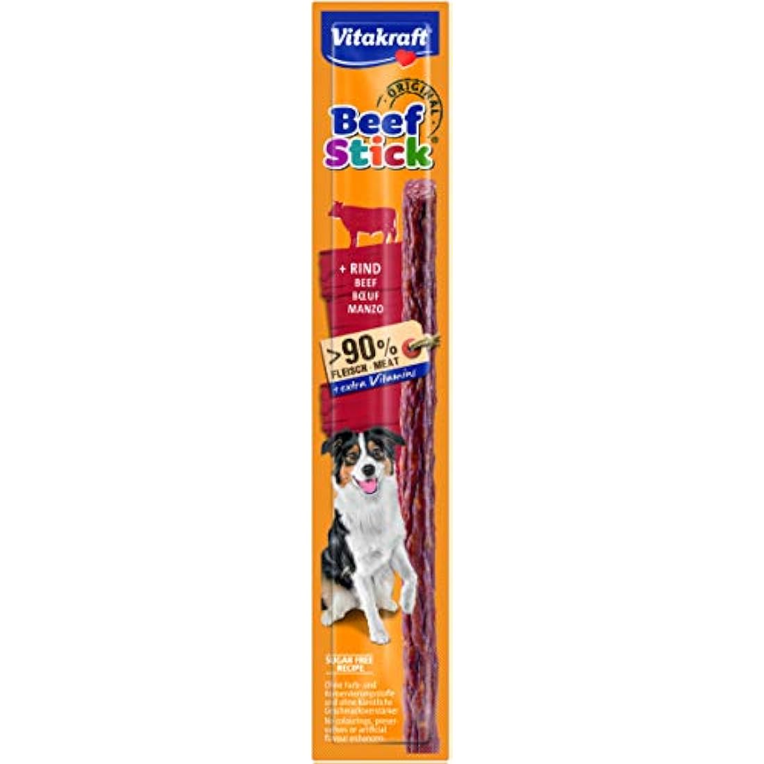Vitakraft Beef Sticks Snacks per Cani al Manzo - 50 Pezzi da 12g