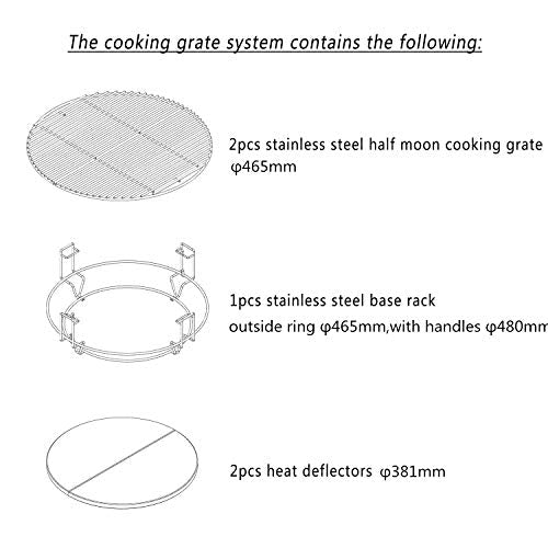 Onlyfire GCG-8552 Cooking System for Large Big Green Egg & Kamado Joe