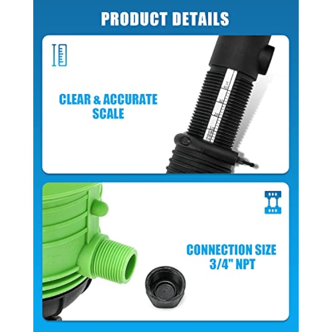 NEWTRY Water Powered Fertilizer Injector | 0.4%-4% Dosing Pump