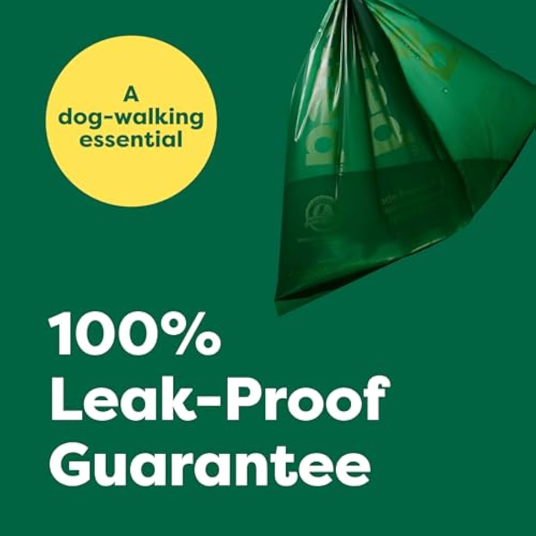 Earth Rated Dog Poo Bag Holder & 900 Leakproof Unscented Bags