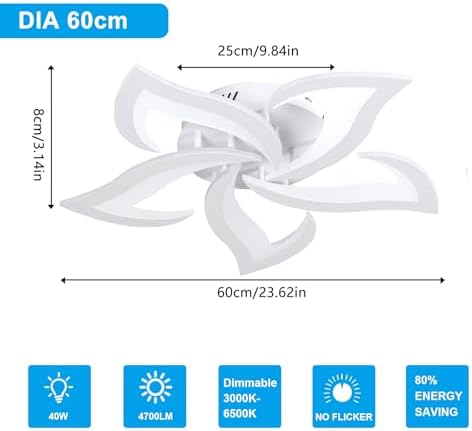Comely Dimmable LED Ceiling Light | 40W Modern Acrylic Lamp with Remote