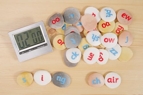Yellow Door Phonics Pebbles – 64 Lowercase Spelling Stones for Kids