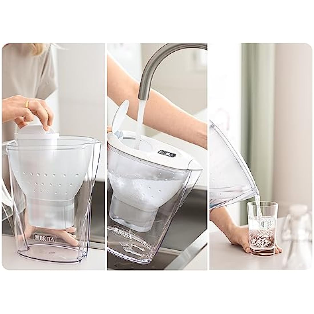 BRITA Marella Water Filter Jug White 2.4L | Includes 3 MAXTRA PRO Filters