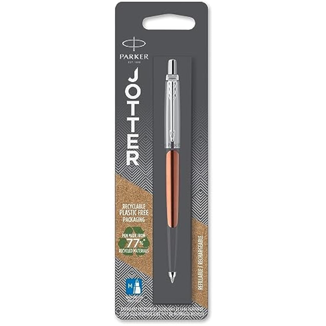 Parker Jotter Ballpoint Pen – Chelsea Orange, Medium Point Blue Ink
