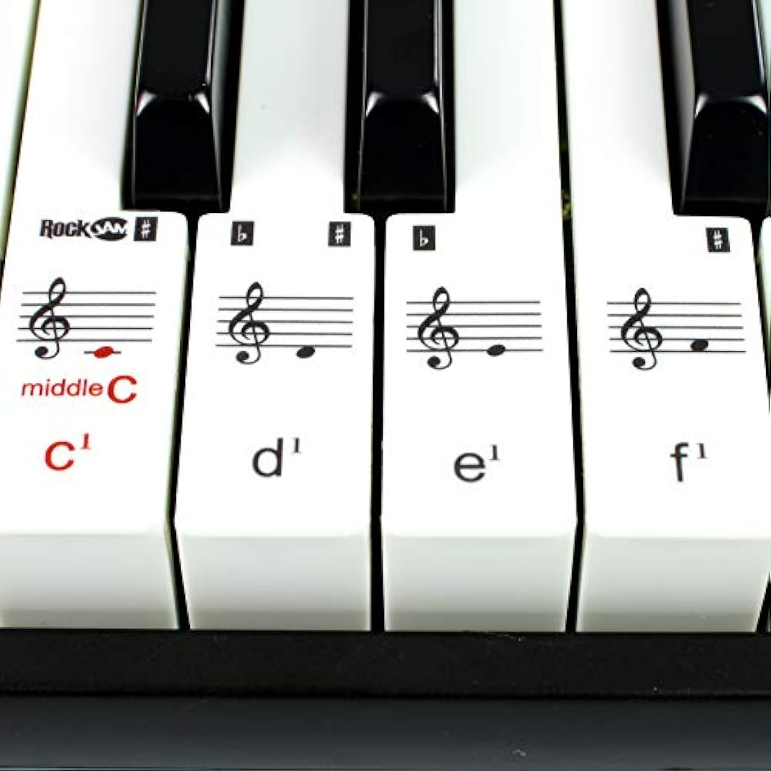 RockJam 49-Key Digital Piano Keyboard with Power Supply - Black