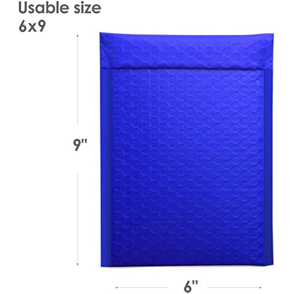 Switory Blue Poly Bubble Mailers – 50 Pack A5 Padded Envelopes 15x23cm