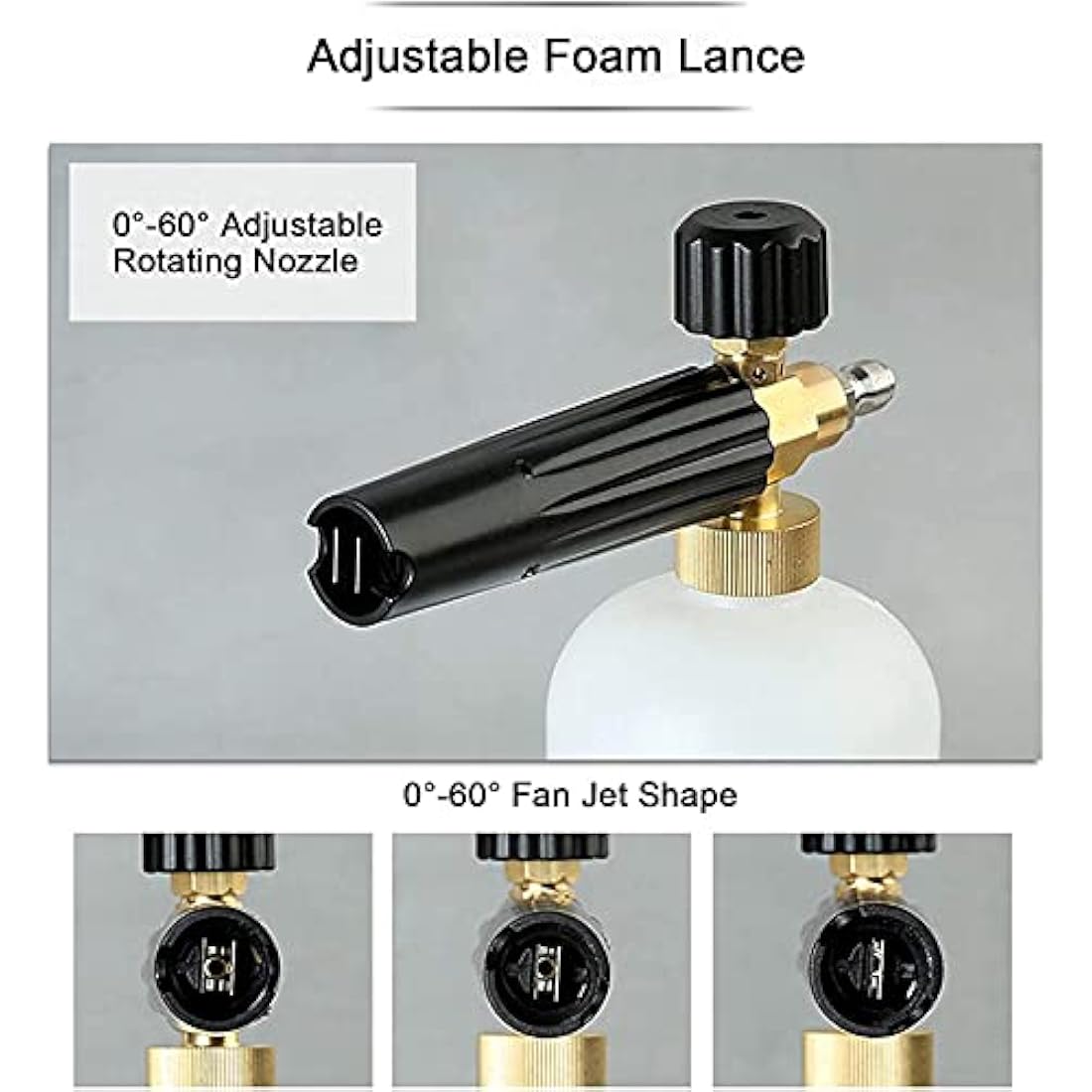 Stone Banks Foam Cannon with 5 Spray Nozzles | 1L Pressure Washer Lance