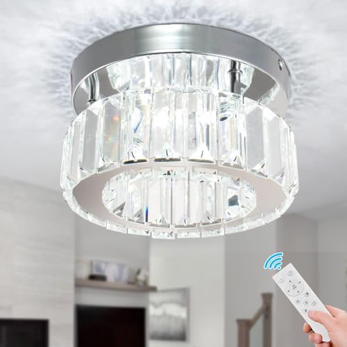 Mini Crystal Chandelier | Dimmable LED Round Ceiling Light