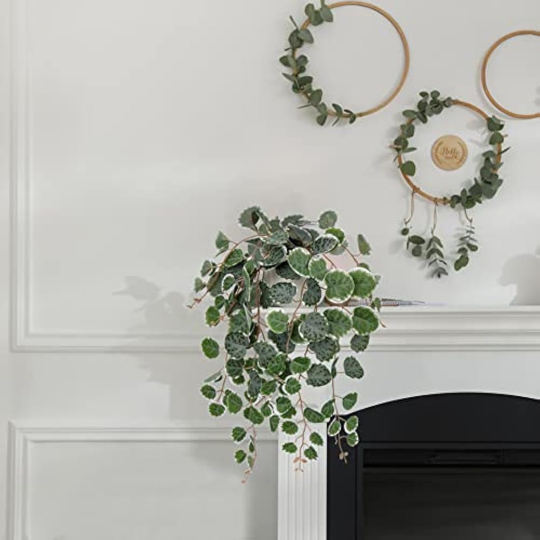 Hollyone Artificial String of Hearts Potted Plant – Faux Trailing Greenery