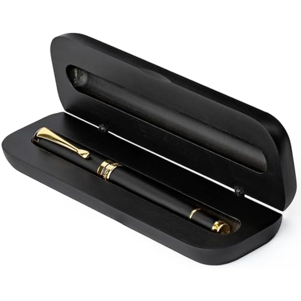 Wordsworth and Black Luxury Bamboo Rollerball Pen with Gold Accents