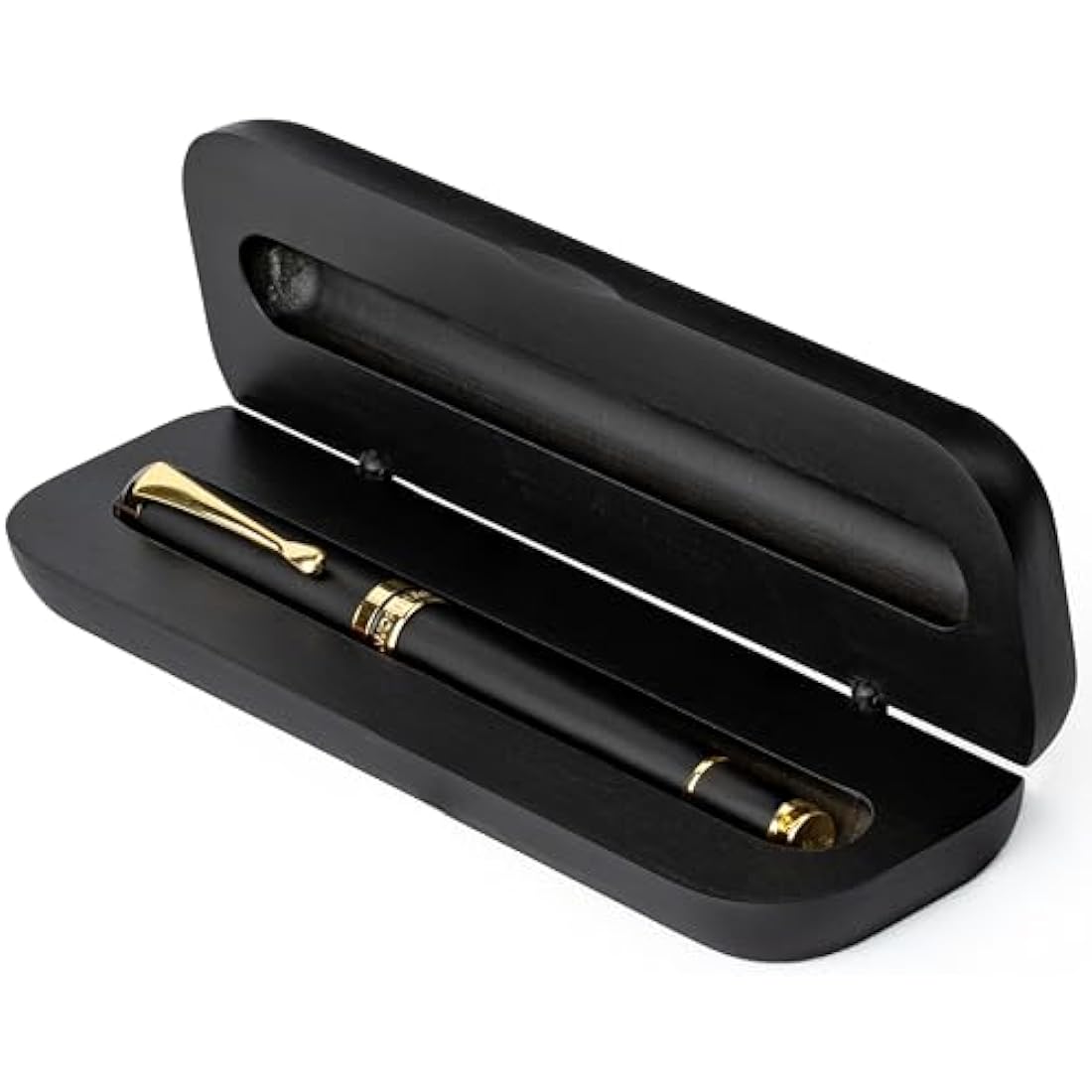 Wordsworth and Black Luxury Bamboo Rollerball Pen with Gold Accents
