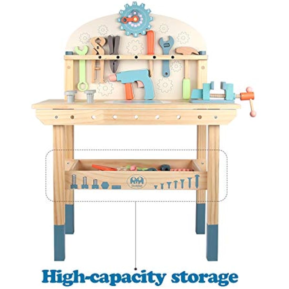 Wooden Kids Tool Bench – Educational Toy Workbench Set