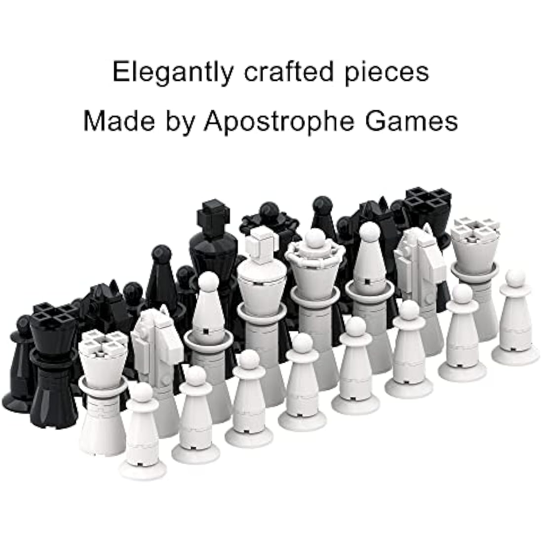 APOSTROPHE Games Deluxe Chess Set – 1,024 Pcs Building Block Board