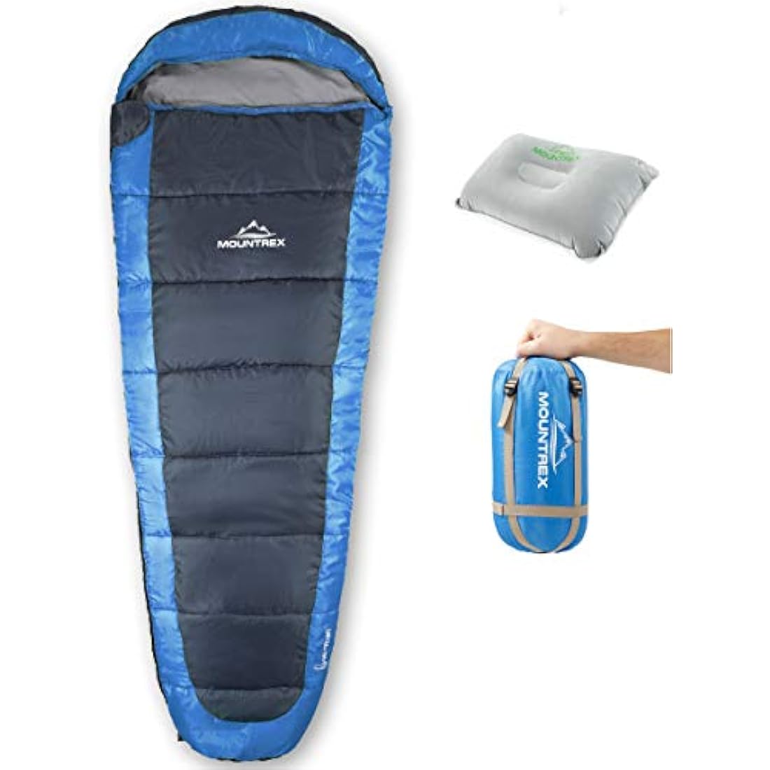 Mountrex Ultralight Mummy Sleeping Bag – Compact Summer Gear with Pillow