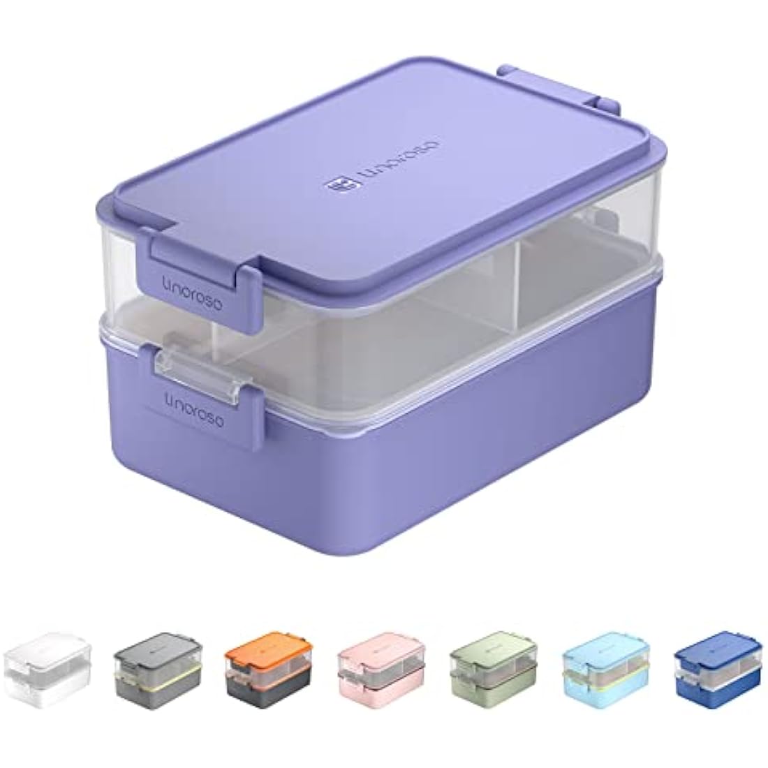 Linoroso Bento Lunch Box - 3 Compartment 2226ml Leak-Proof - Veri Peri